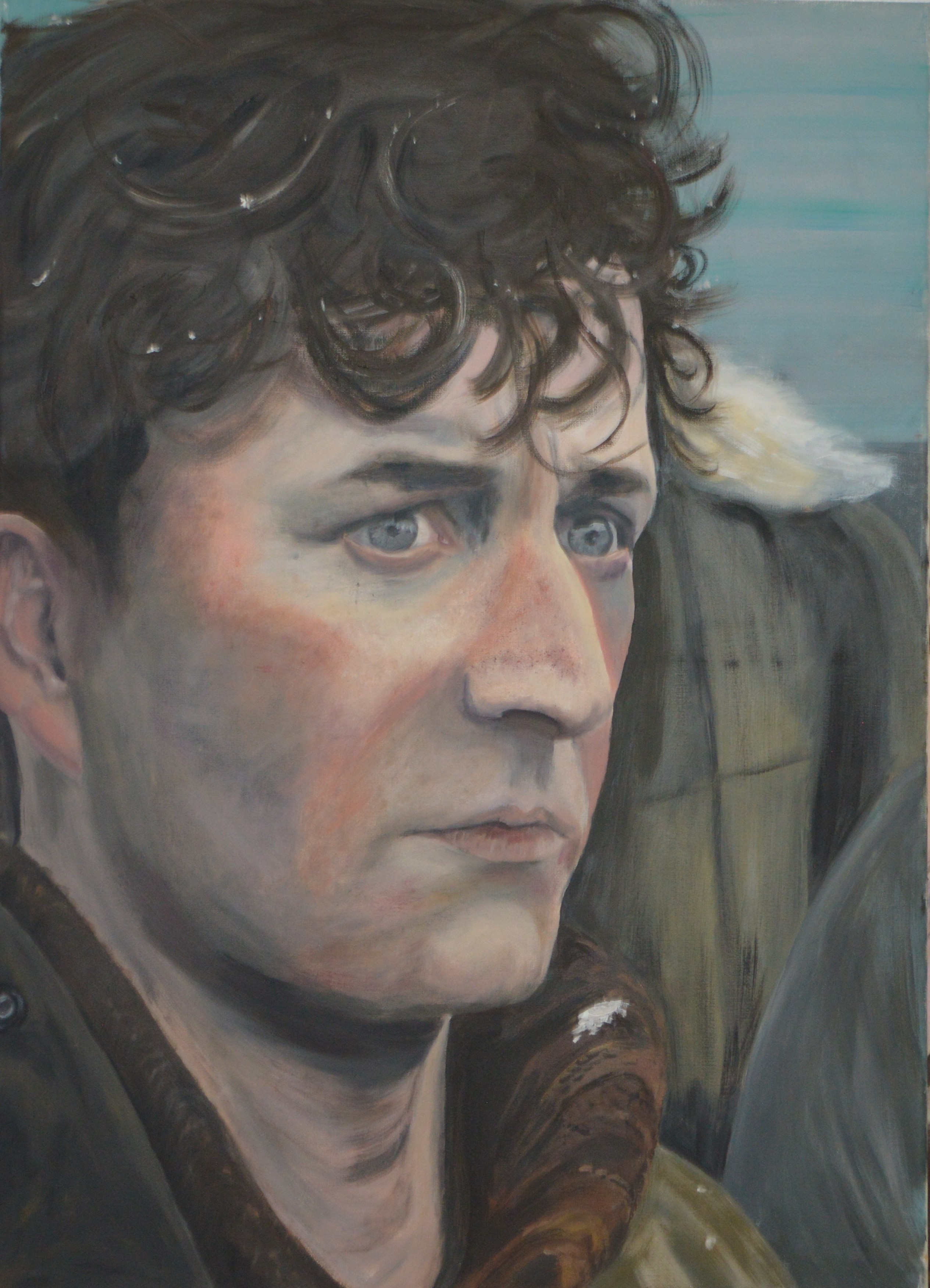 Portrett av mann i profil